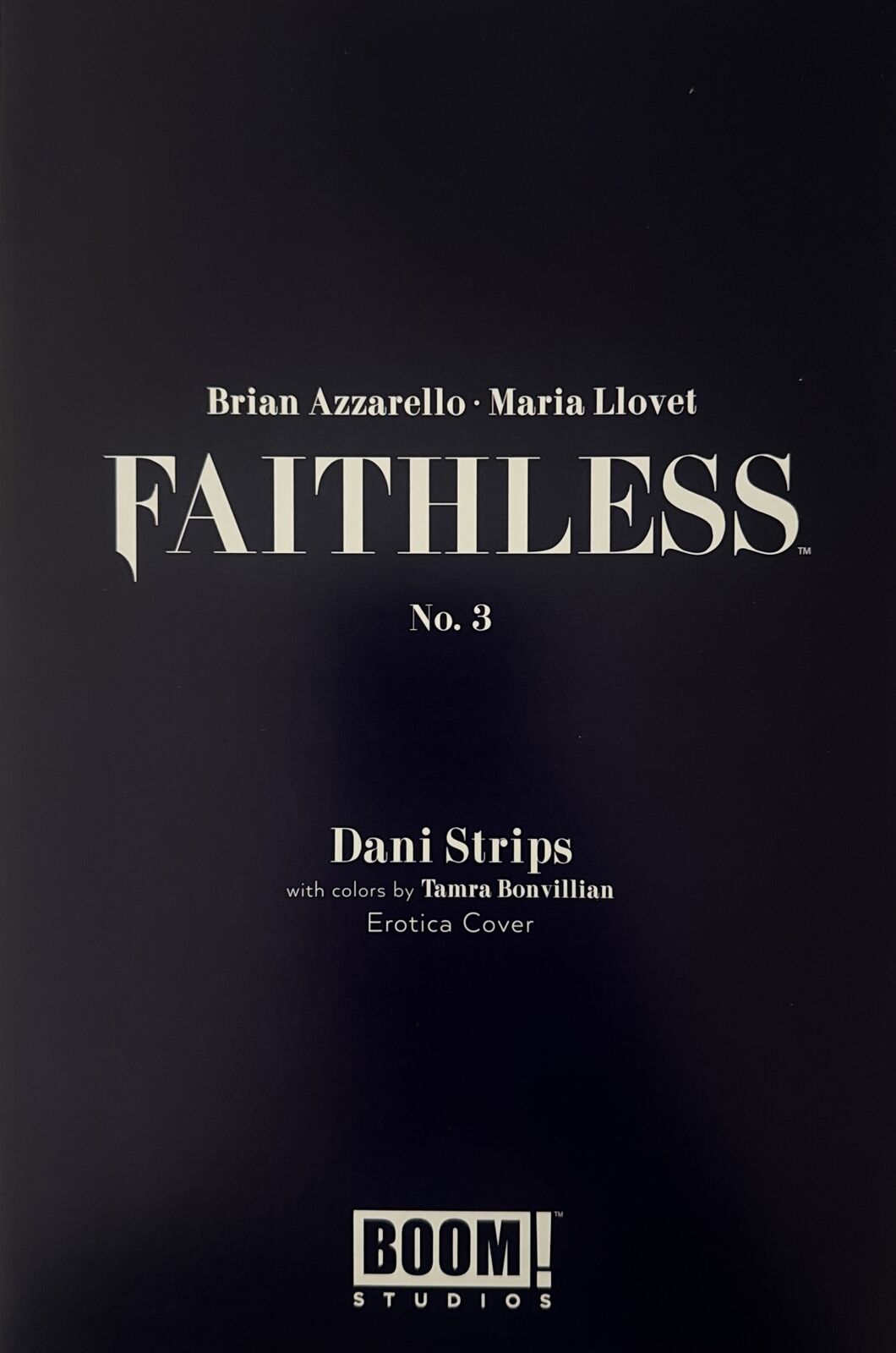 FAITHLESS #3 / Cover B Erotica Strips Variant BOOM Studios 2020