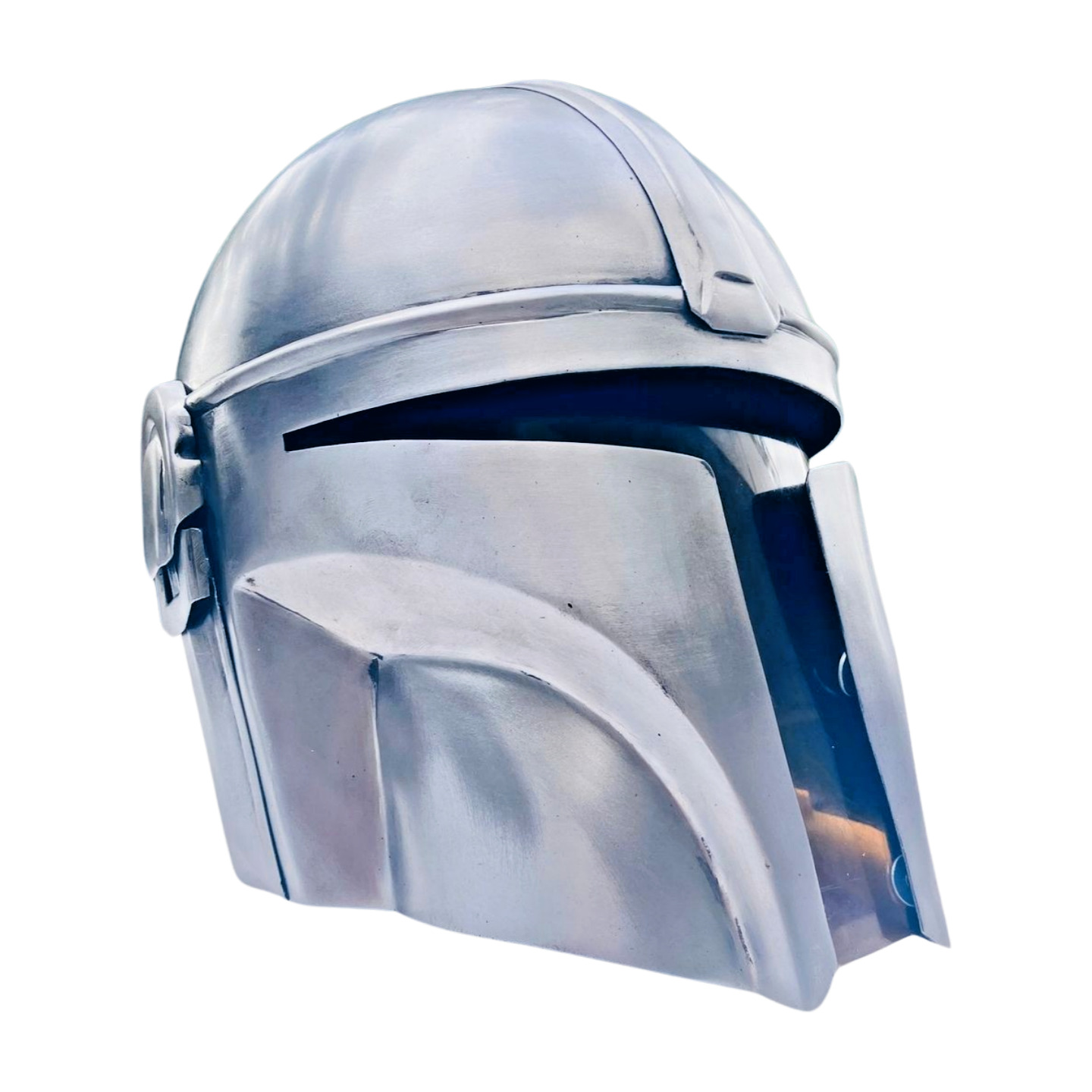 Steel Mandalorian Helmet – Star Costume Wars Accessory of The Black Series LARP