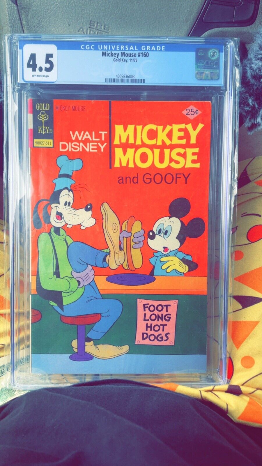 Cgc 4.5 Gold Key Comic: Walt Disney: Mickey Mouse and Goofy No. 160 (1975)