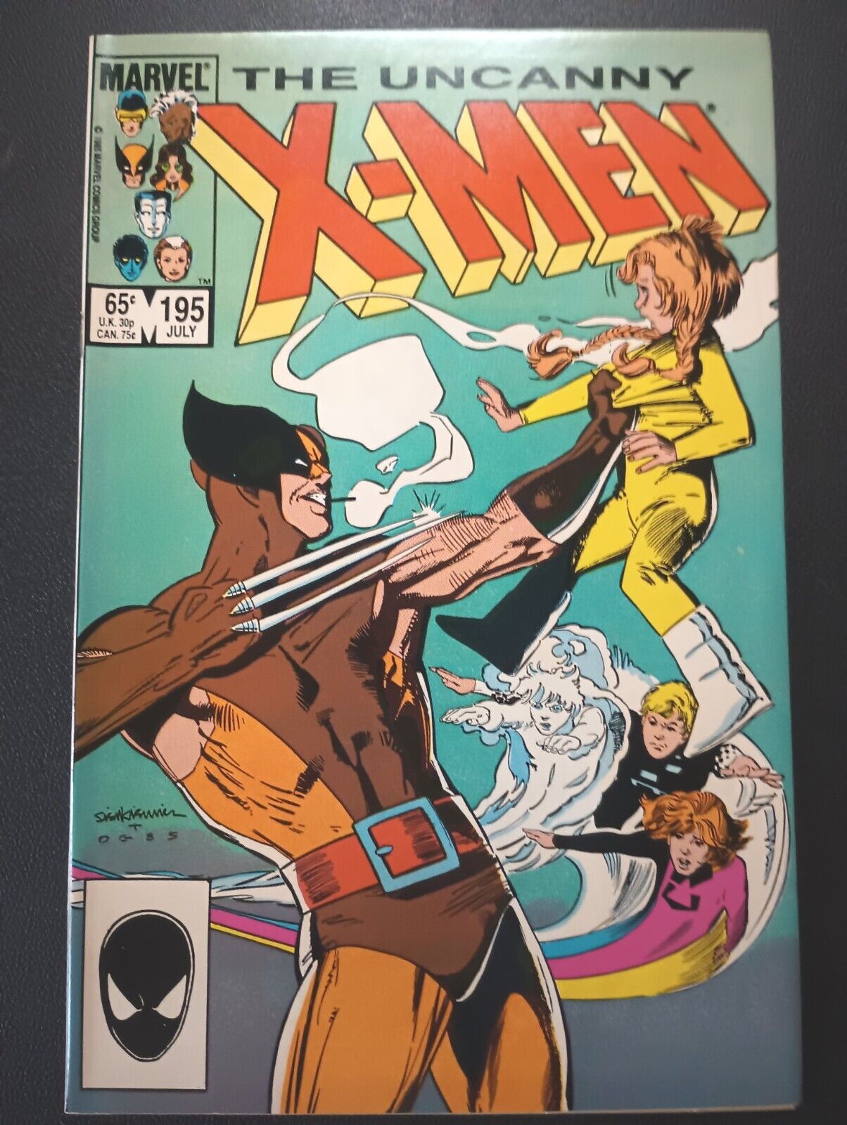 Uncanny X-Men #195 X-Men Vs Morlocks Power Pack App Very Fine+ Cond 1985 Marvel