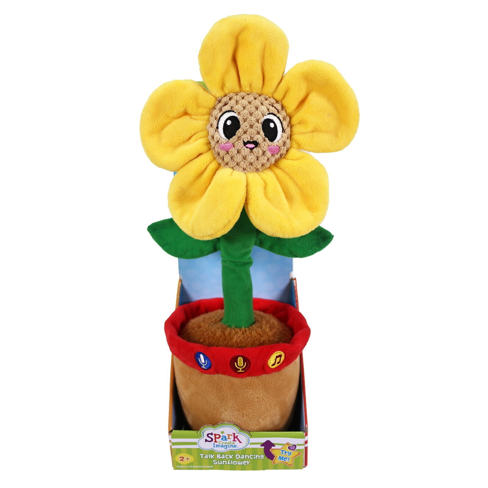 Spark Create Imagine Learning Bilingual Talking and Dancing Plush Sunflower