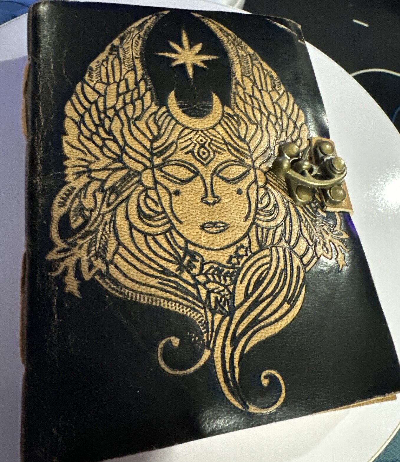 NEW Moon Goddess Leather Journal 5x7\