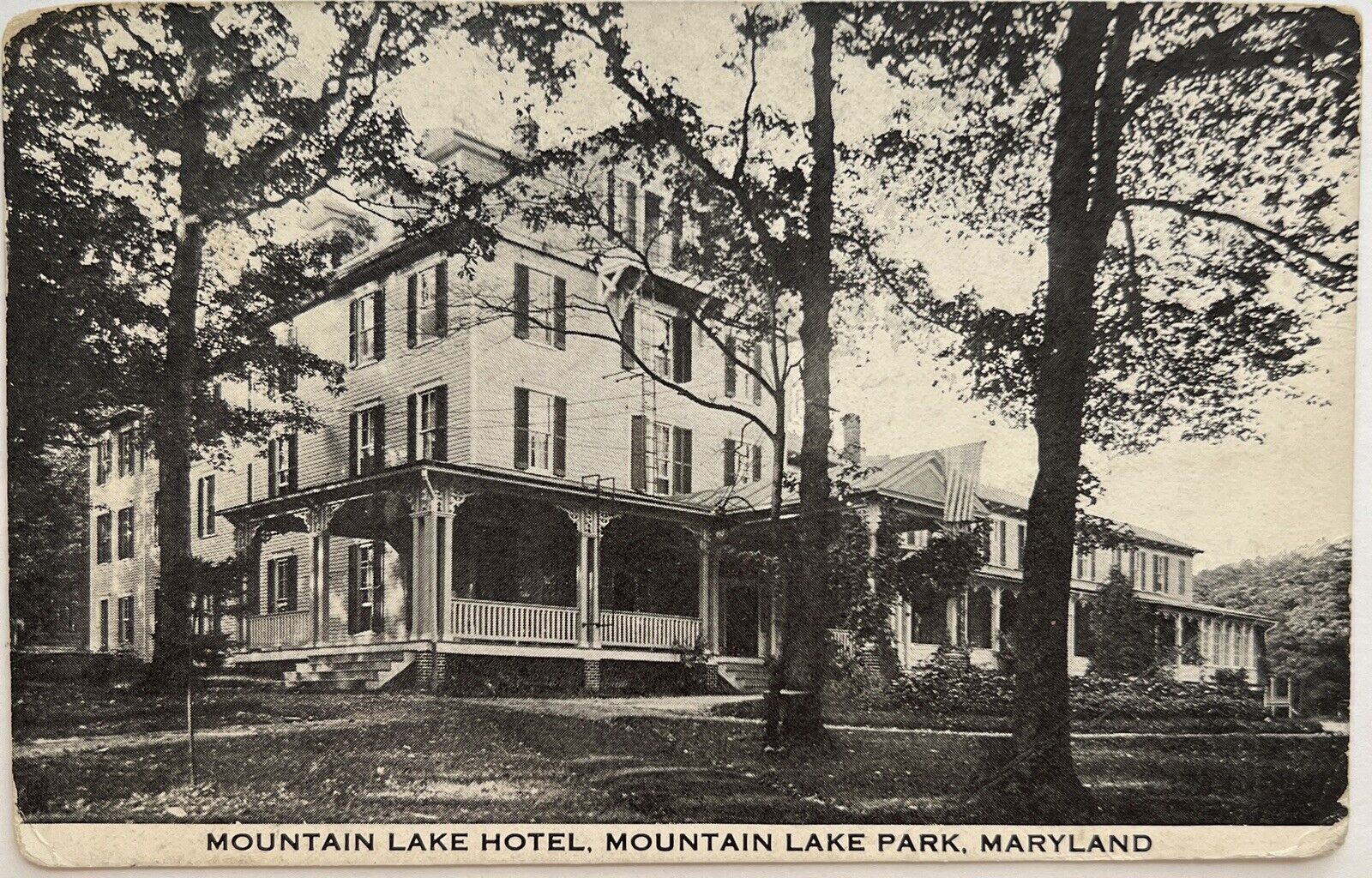 Mountain Lake Park MD Mountain Lake Hotel Vintage Postcard 1916 Posted