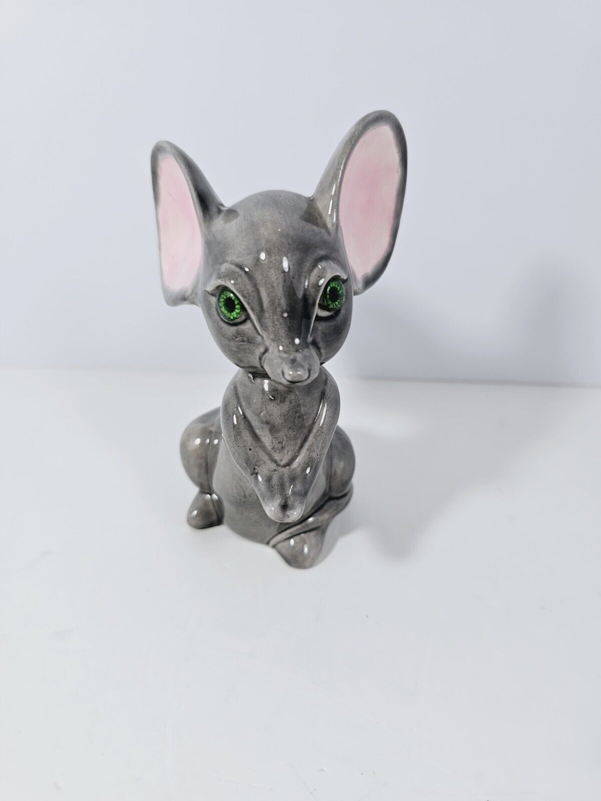 Vintage 1979 Green Eyed Ceramic Mouse