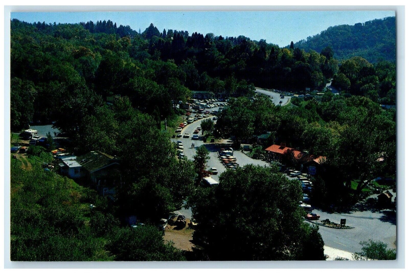 c1960 Aerial View Oak Glen Street Yucaipa California CA Vintage Antique Postcard