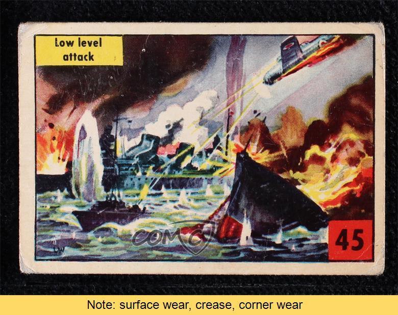 1954 Parkhurst Crash Dive Operation Sea Dog Low level attack #45 READ g3e