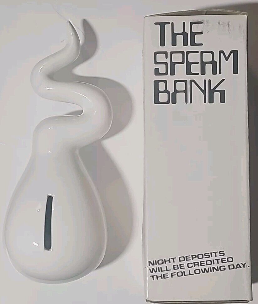 The Sperm Bank - Vintage Coin bank - sperm bank, adult Bank with box - 
