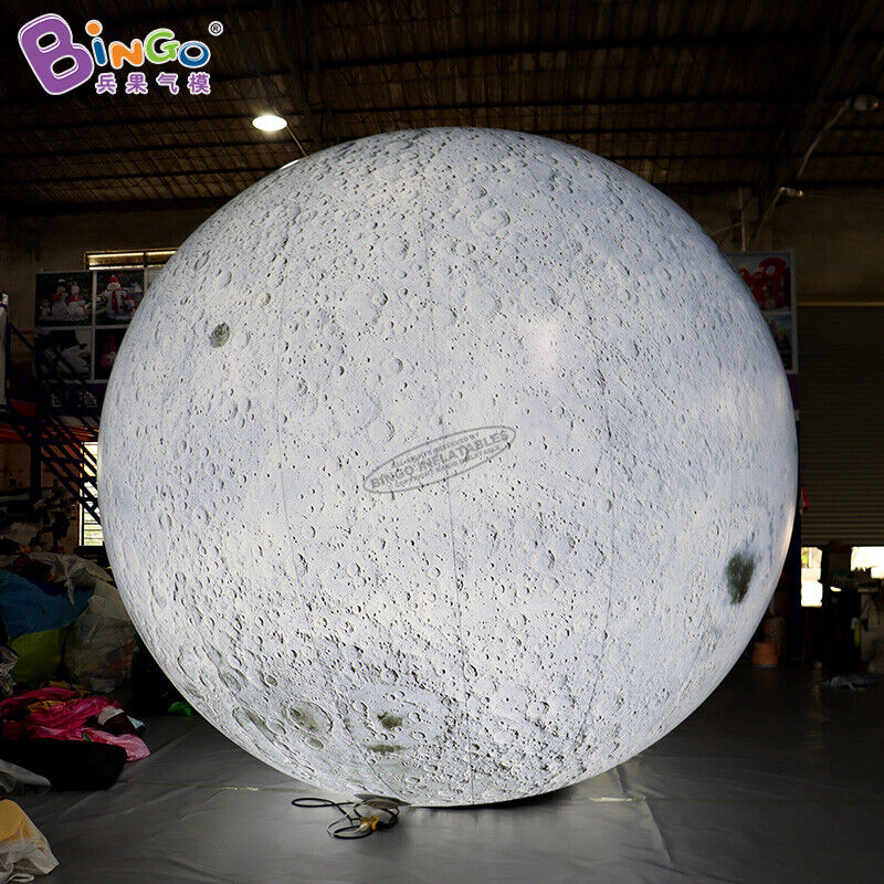 Inflatable Moon With LED Lights / Hanging Inflatable LED Moon Planet Model Toys