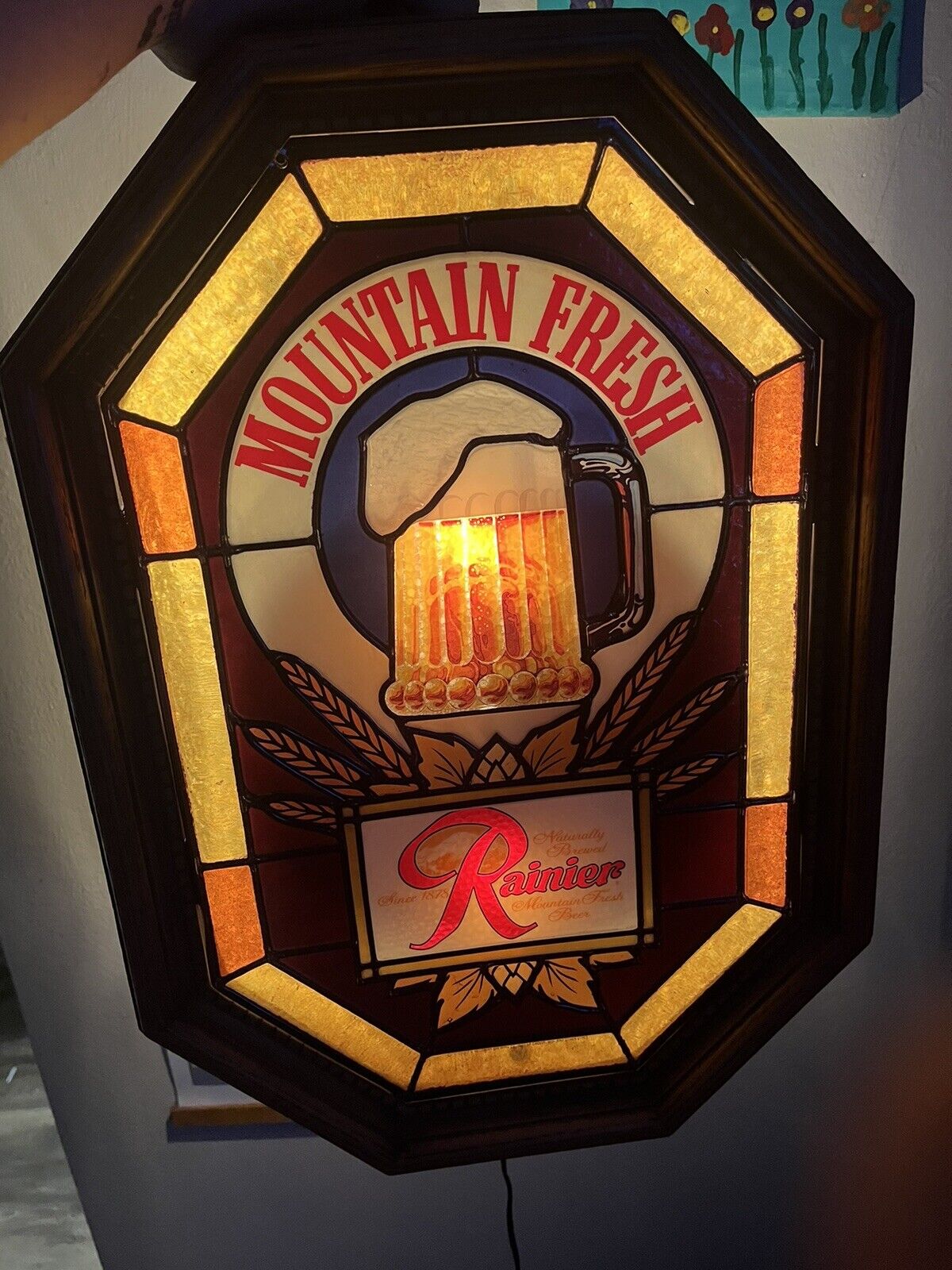 Rainer Beer Lighted Motion Sign 1983