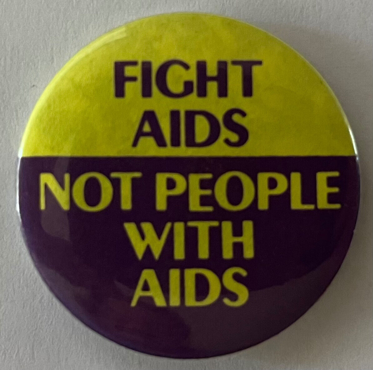 Fight AIDS button HIV gay lesbian homosexual cause safe sex LGBTQ