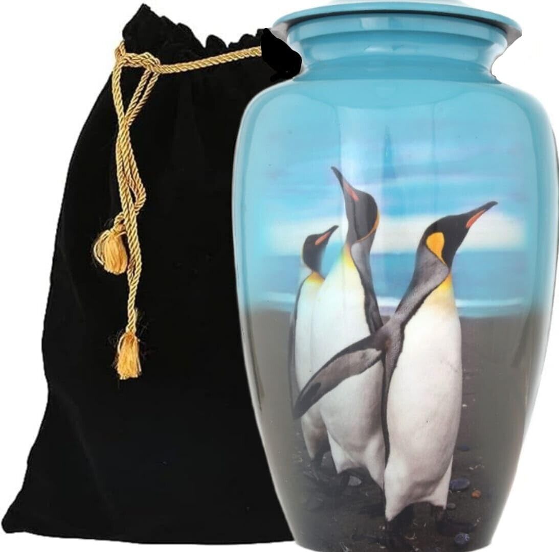Emperor Penguins Cremation Urns for Human Ashes Adult for Funeral Your Loved One