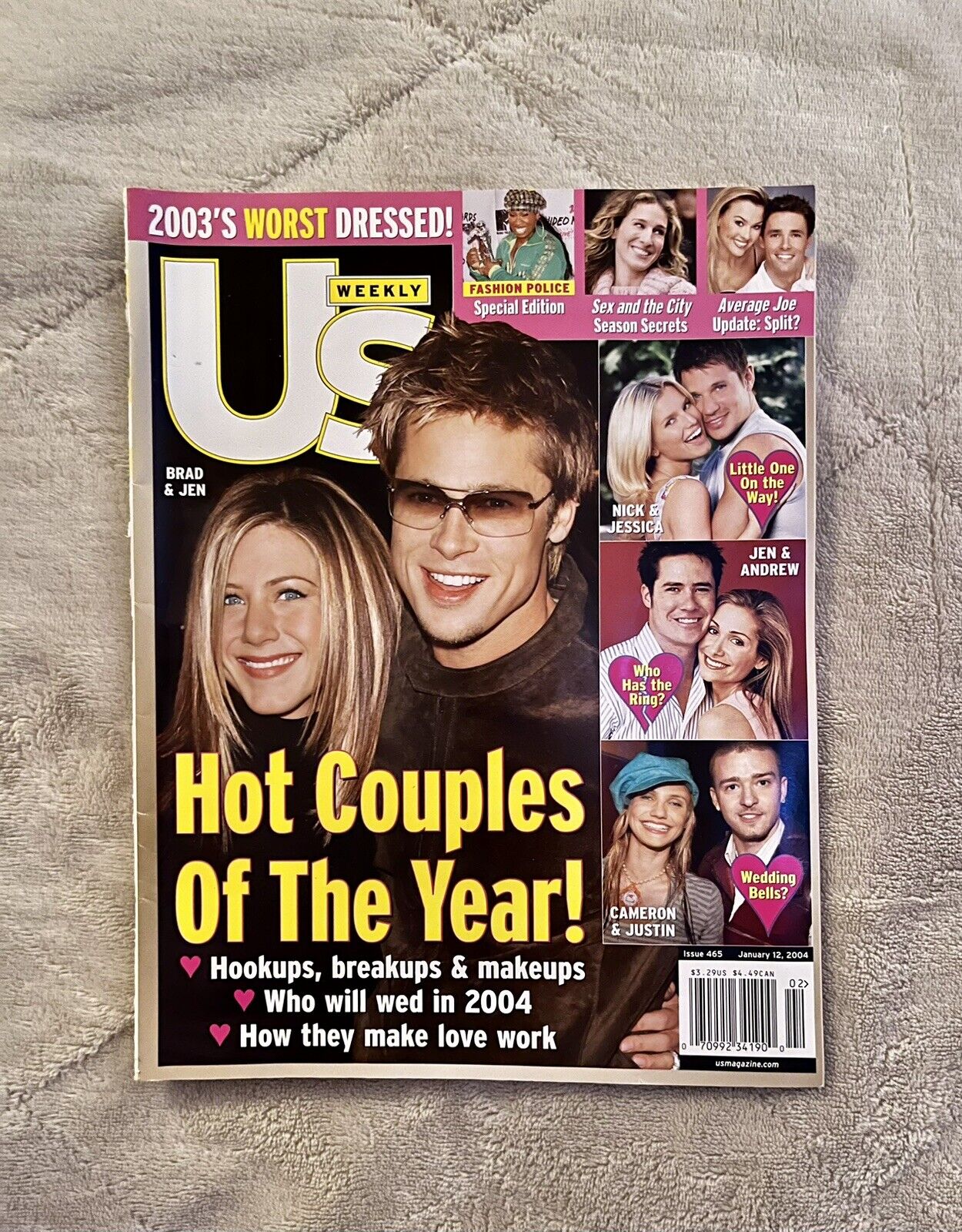 Us Weekly January 12, 2004 “Hot Couples of the Year” Jen Aniston & Brad Pitt