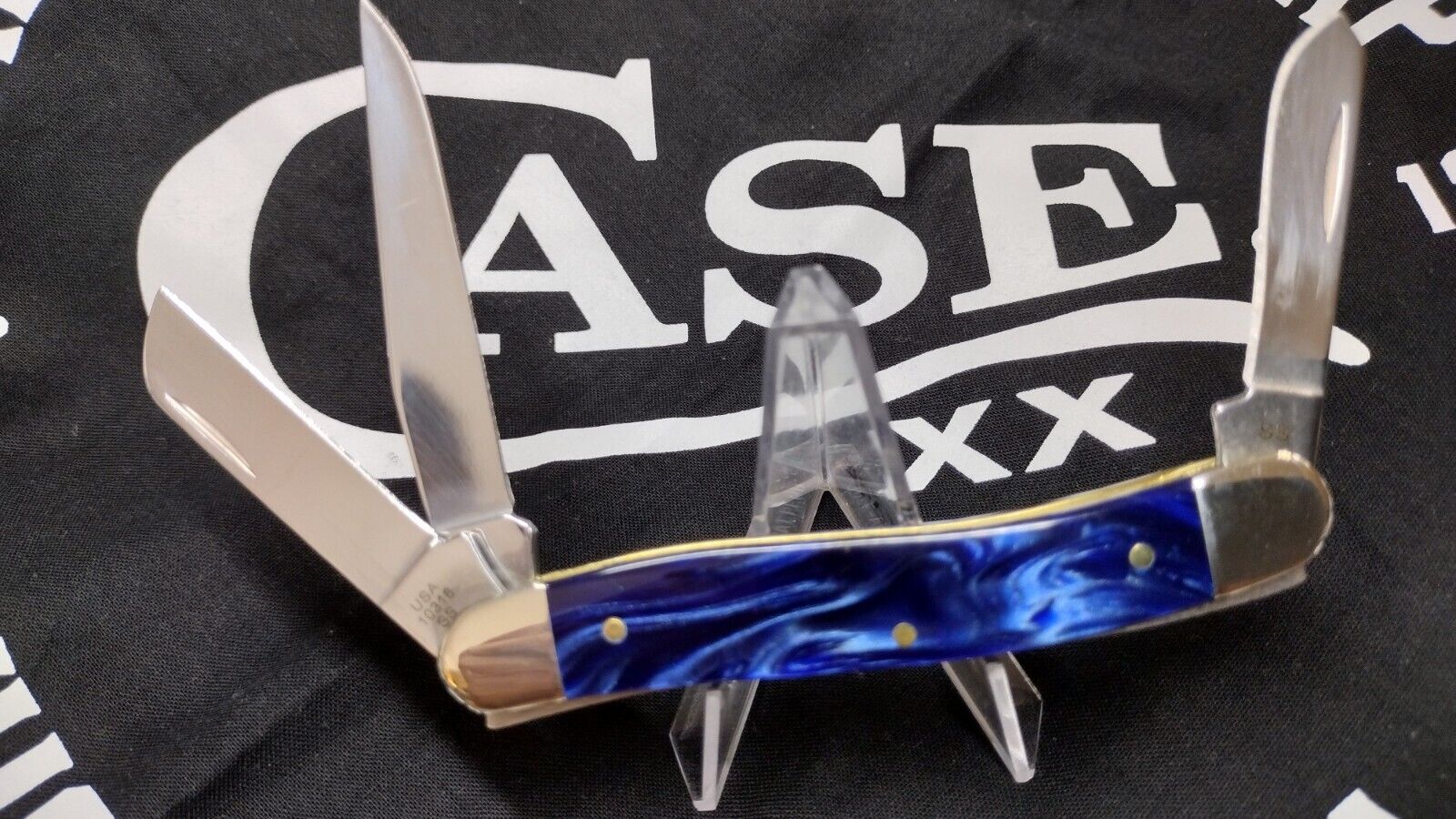 Case XX Knives Medium Stockman Blue Pearl Kirinite 23448 Pocket Knife Stainless