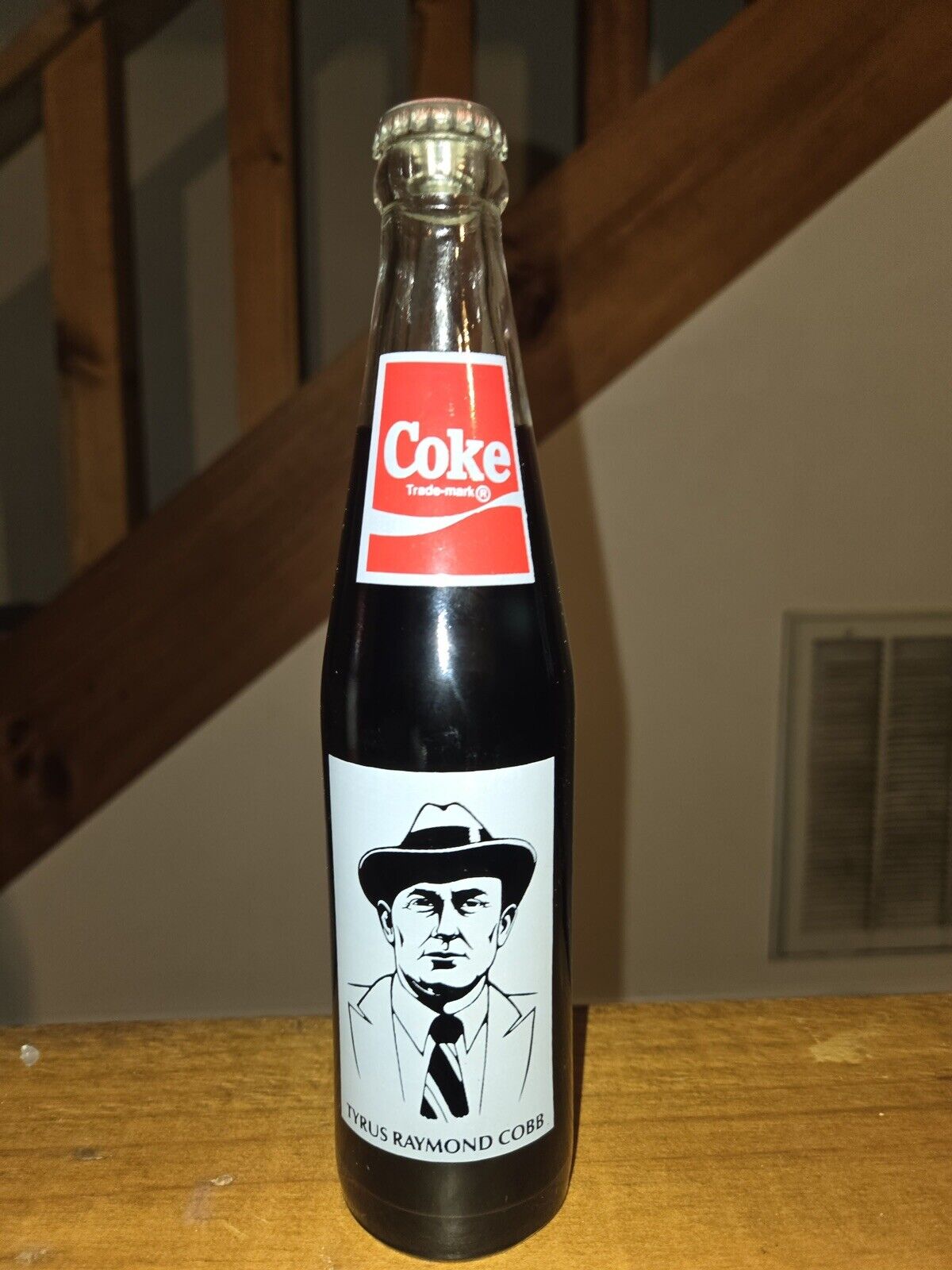TY COBB COCA COLA BOTTLE- VERY RARE- ALMOST IMPOSSIBLE TO FIND