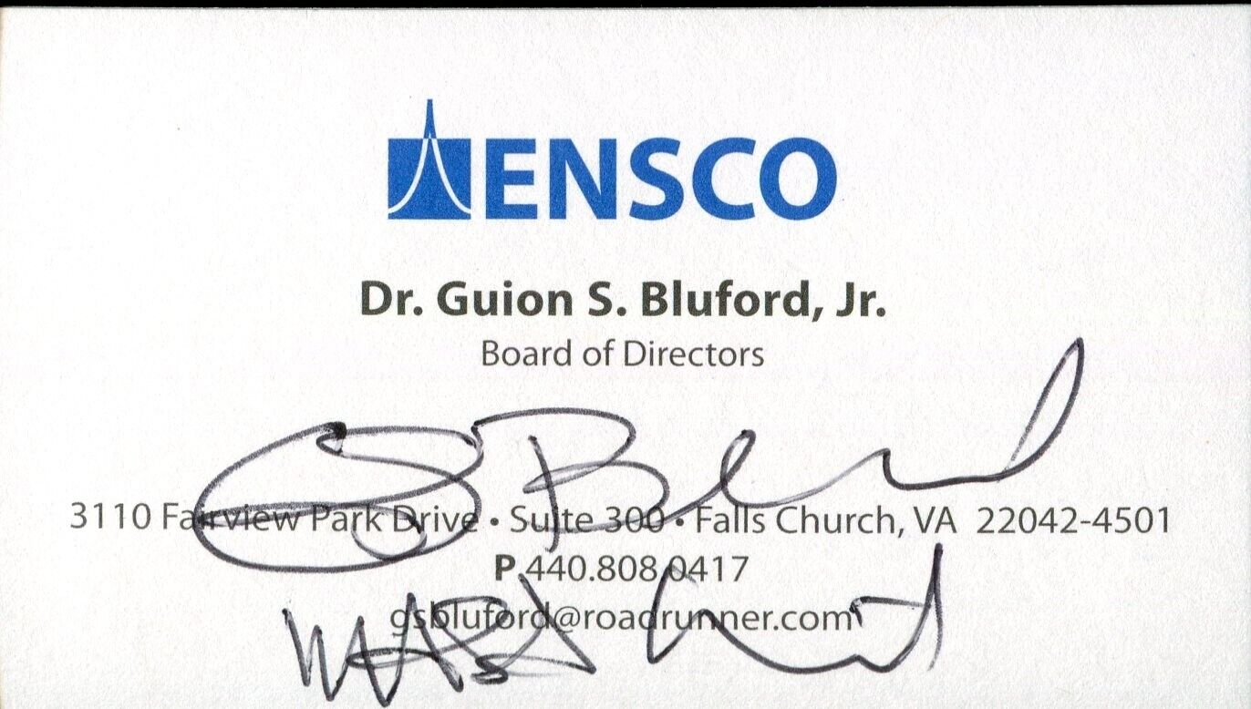 Guion Bluford Guy NASA Astronaut Signed Business Card Authentic Autograph *1