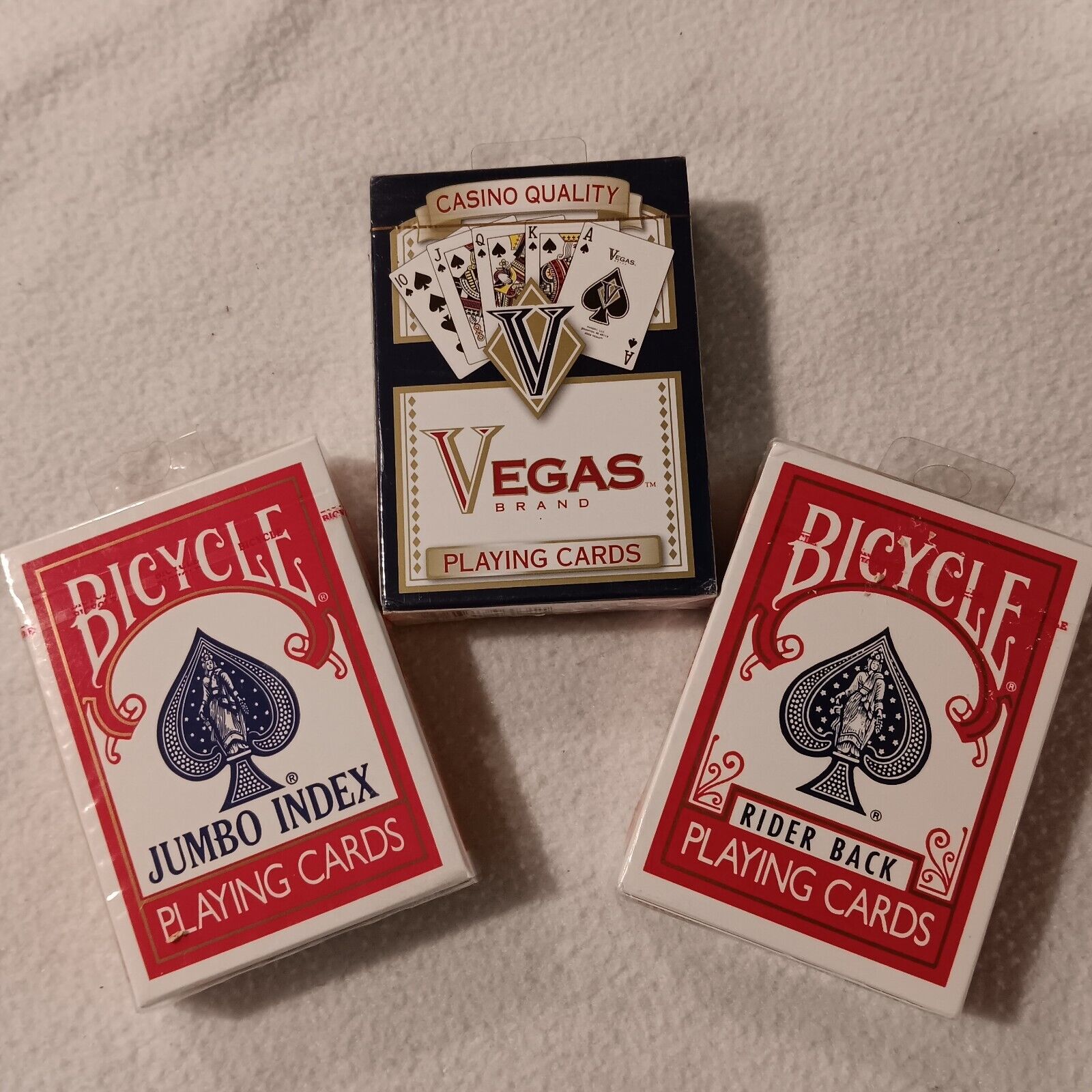 Vegas Brand Playing Cards Bicycle Lot Of (3) New Sealed Decks Poker Party Games