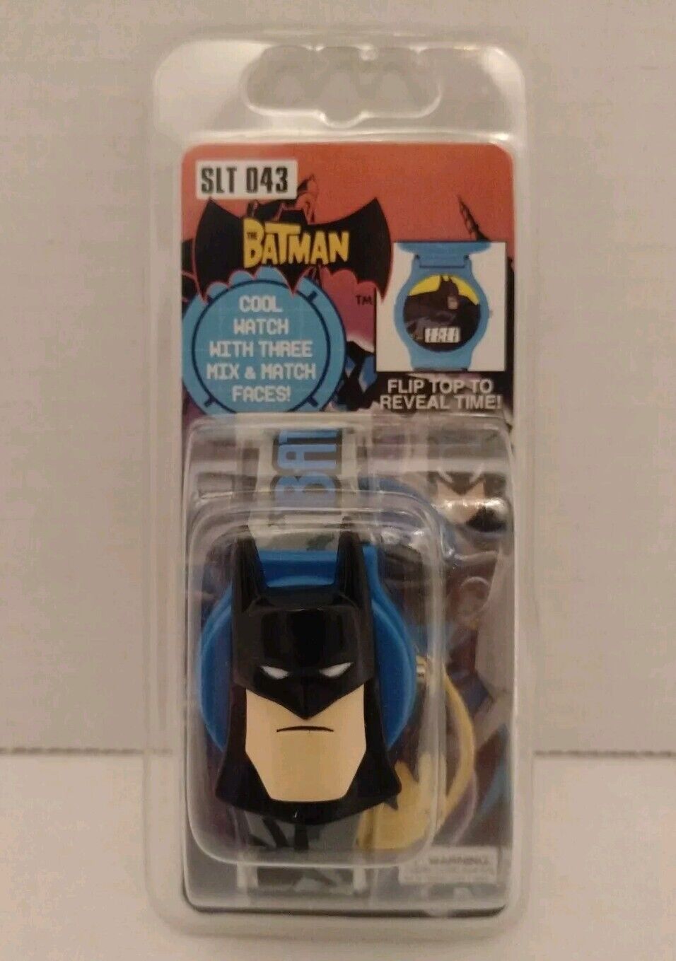 New Sealed The Batman Watch With 3 Mix Match Faces Flip Top Digital 
