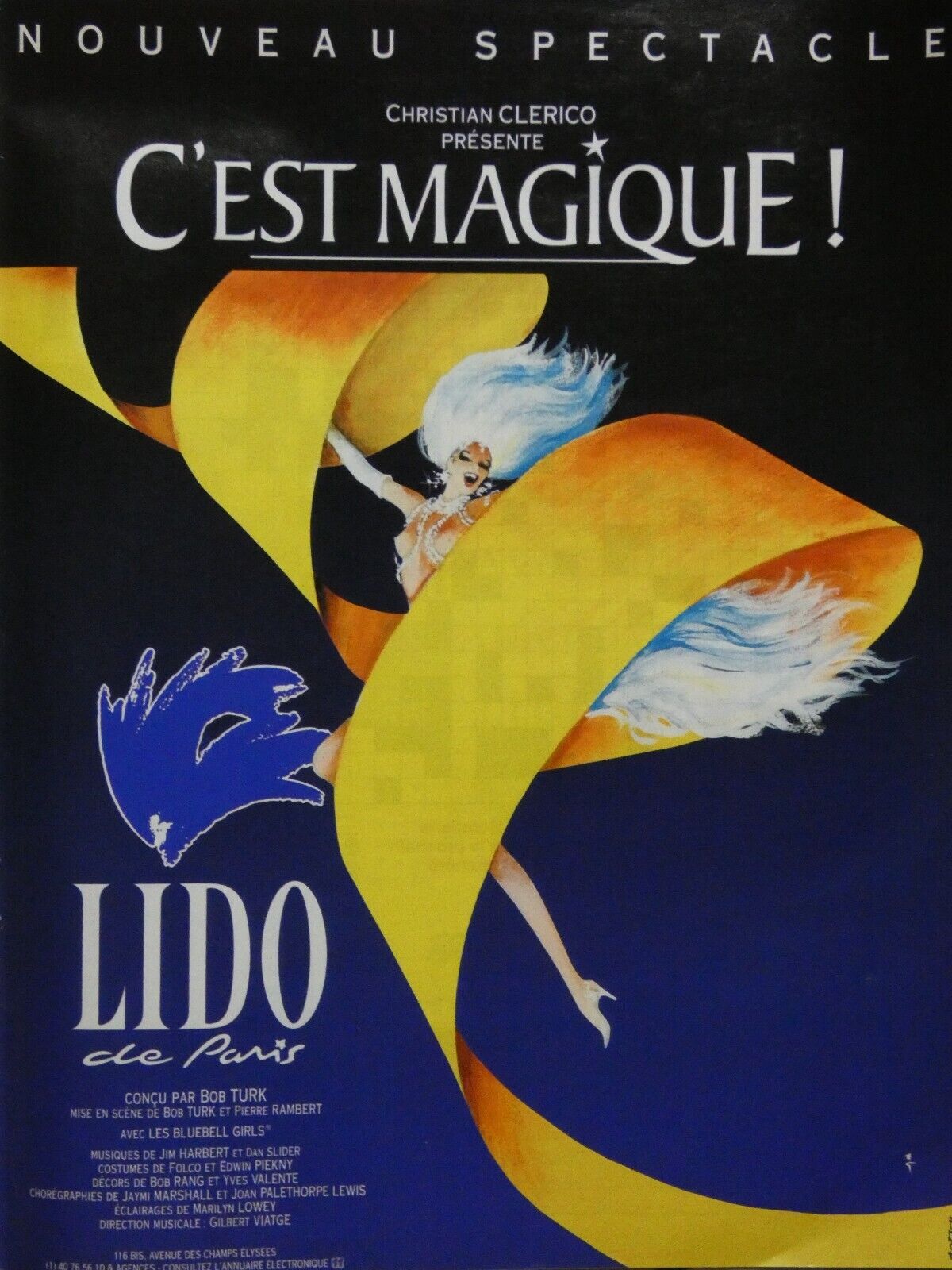 1994 PARIS LIDO PRESS ADVERTISEMENT IS MAGIC CHRISTIAN CLERIC BOB TURK