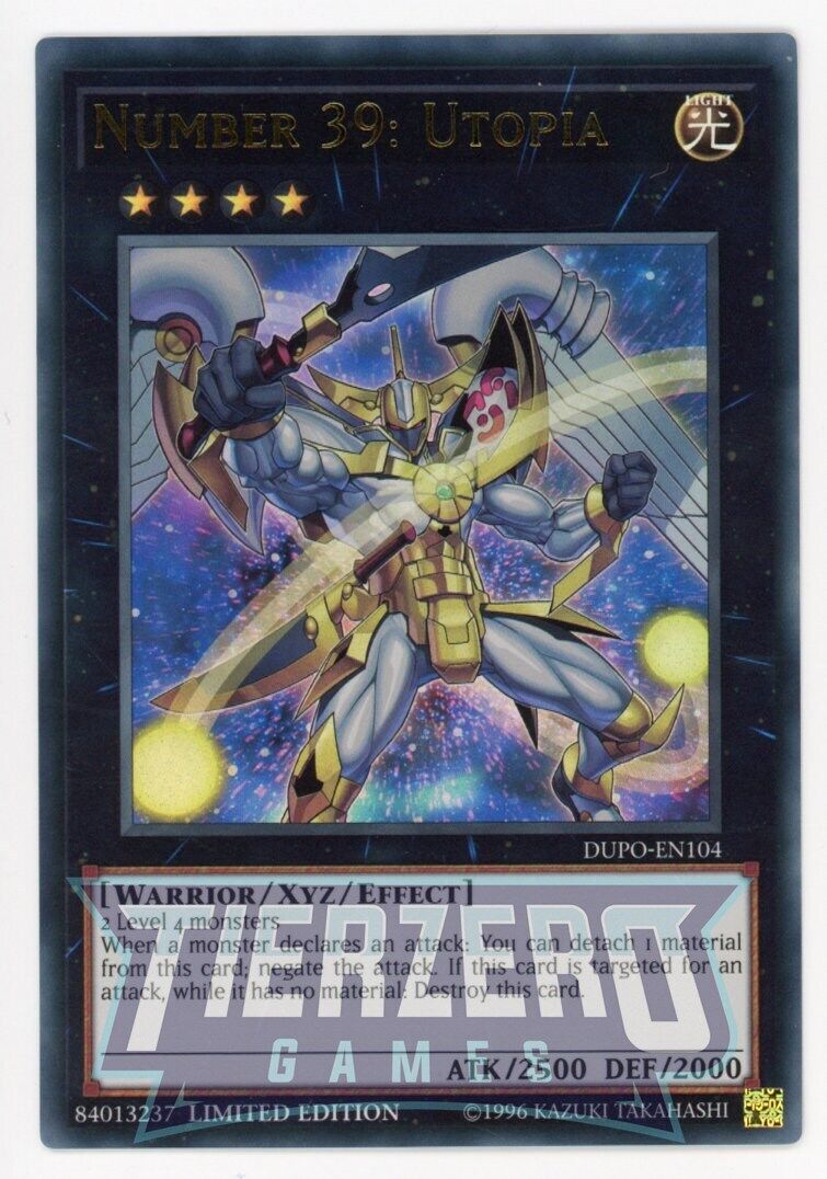 Yugioh Number 39: Utopia DUPO-EN104 Ultra Rare Limited Edition NM/LP