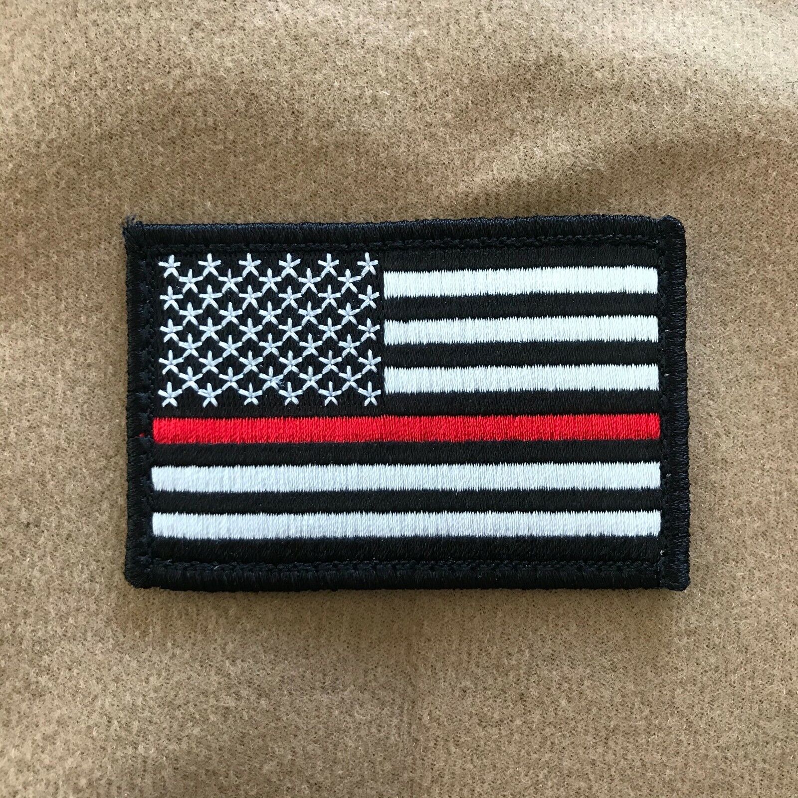 THIN RED LINE FLAG MORALE PATCH FIREMAN FIREFIGHTER HALLIGAN CAIRNS FDNY LAFD FD