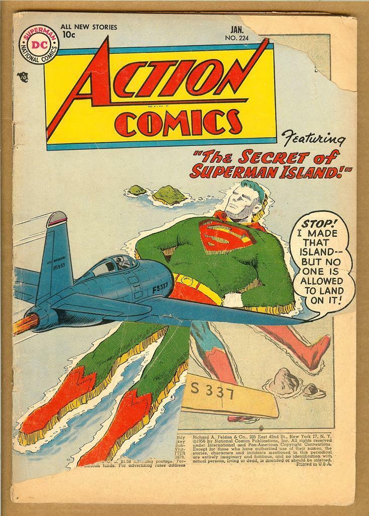 Action Comics #224 Poor/Fair  (1957 DC) Superman