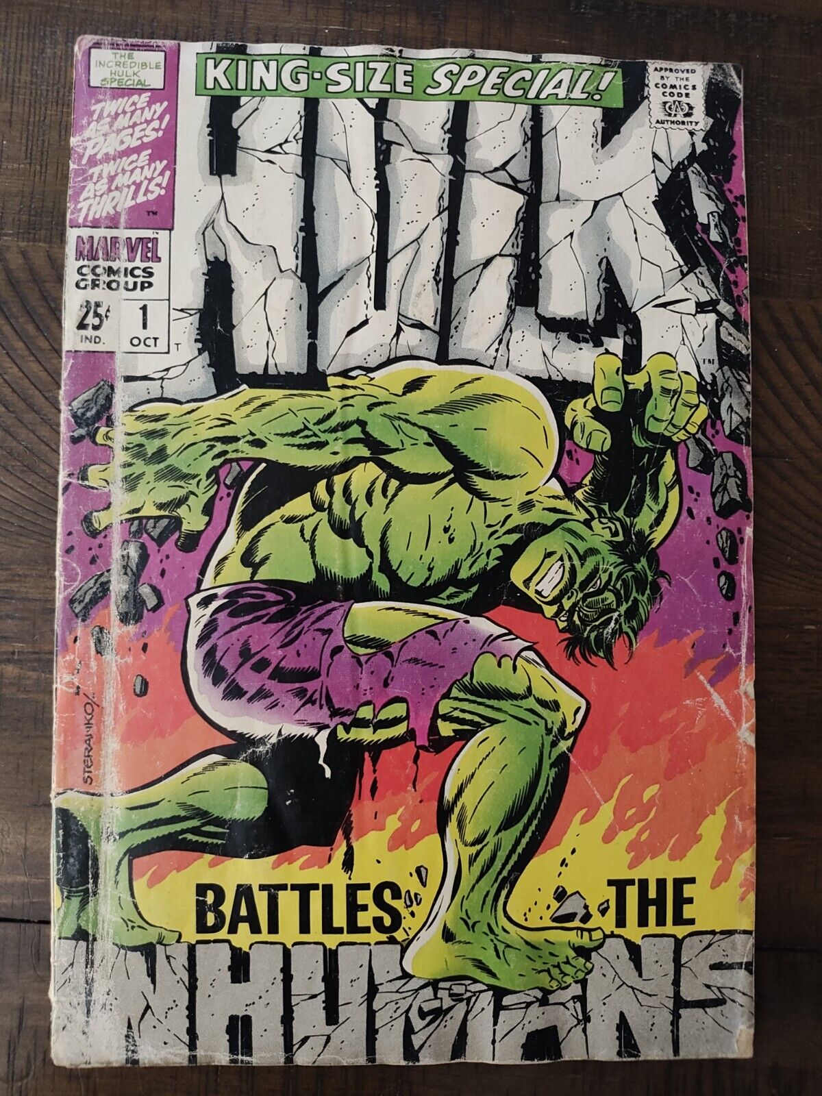 INCREDIBLE HULK KING-SIZE SPECIAL ANNUAL #1 1968 ICONIC JIM STERANKO Good