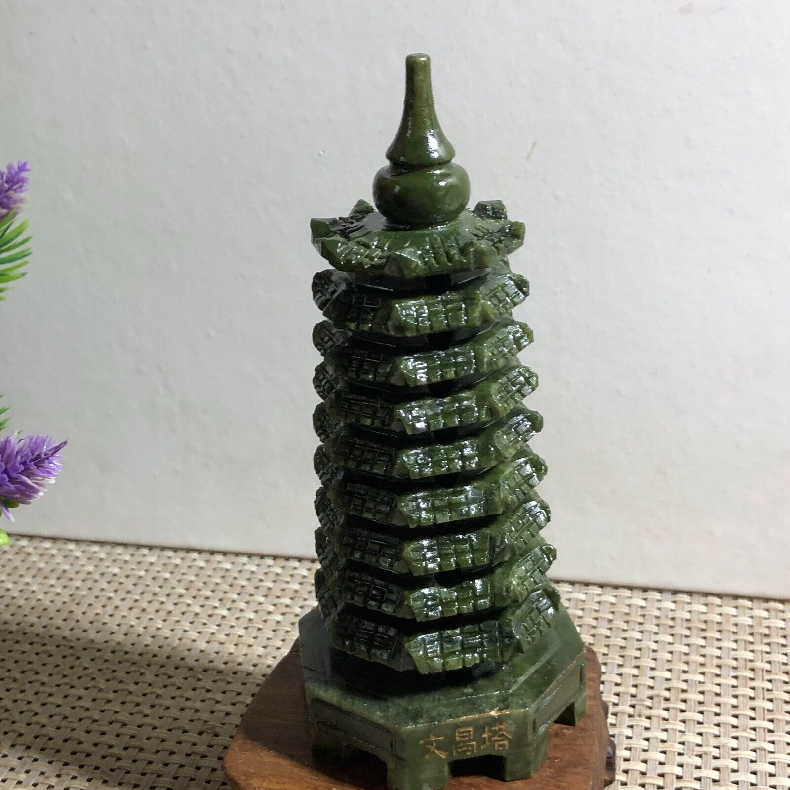 Wenchang pagoda Jade Feng shui  good luck for kids in study research 409g d32