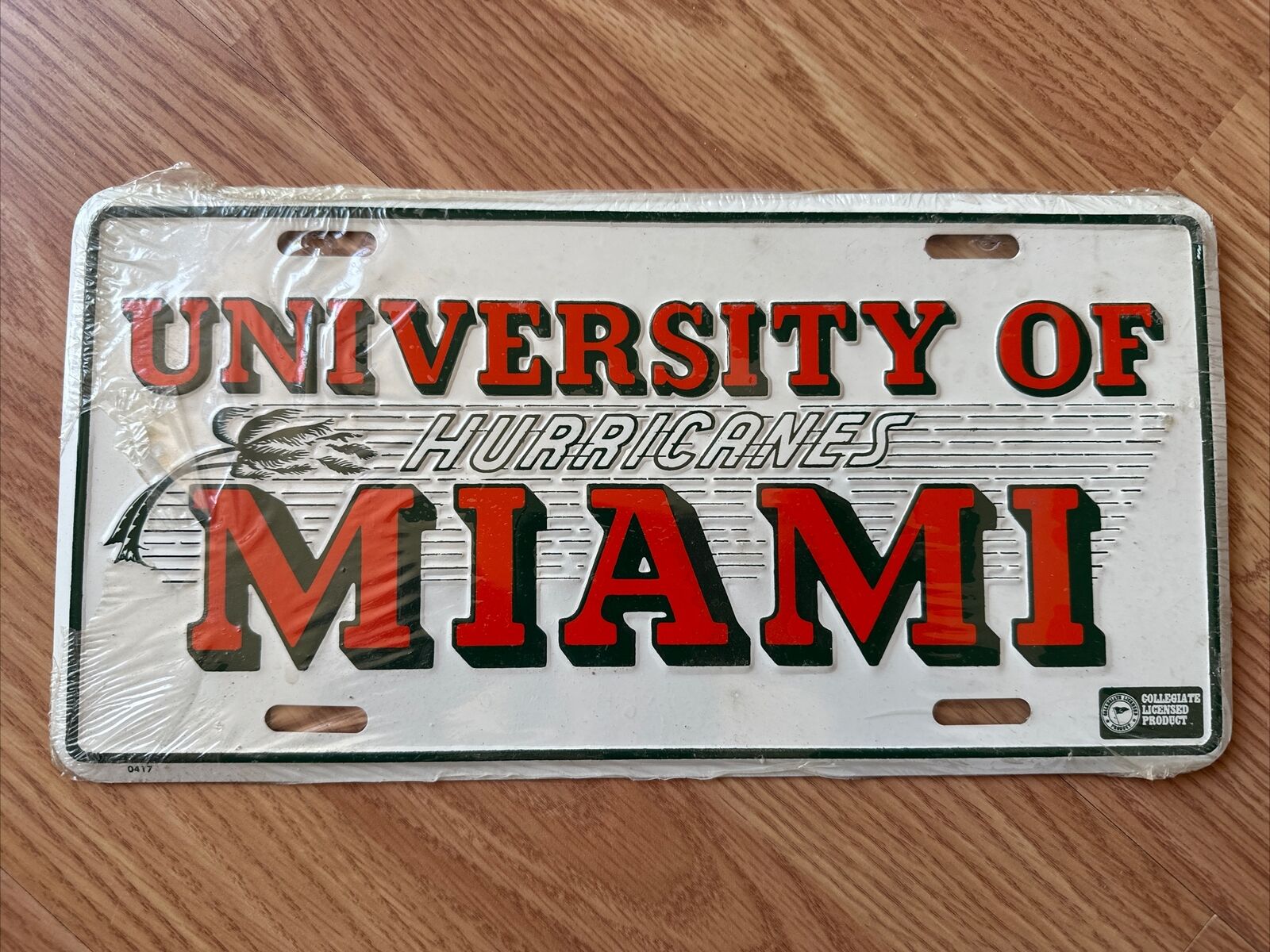 Florida 1990\'s UNIVERSITY of MIAMI HURRICANES BOOSTER License Plate