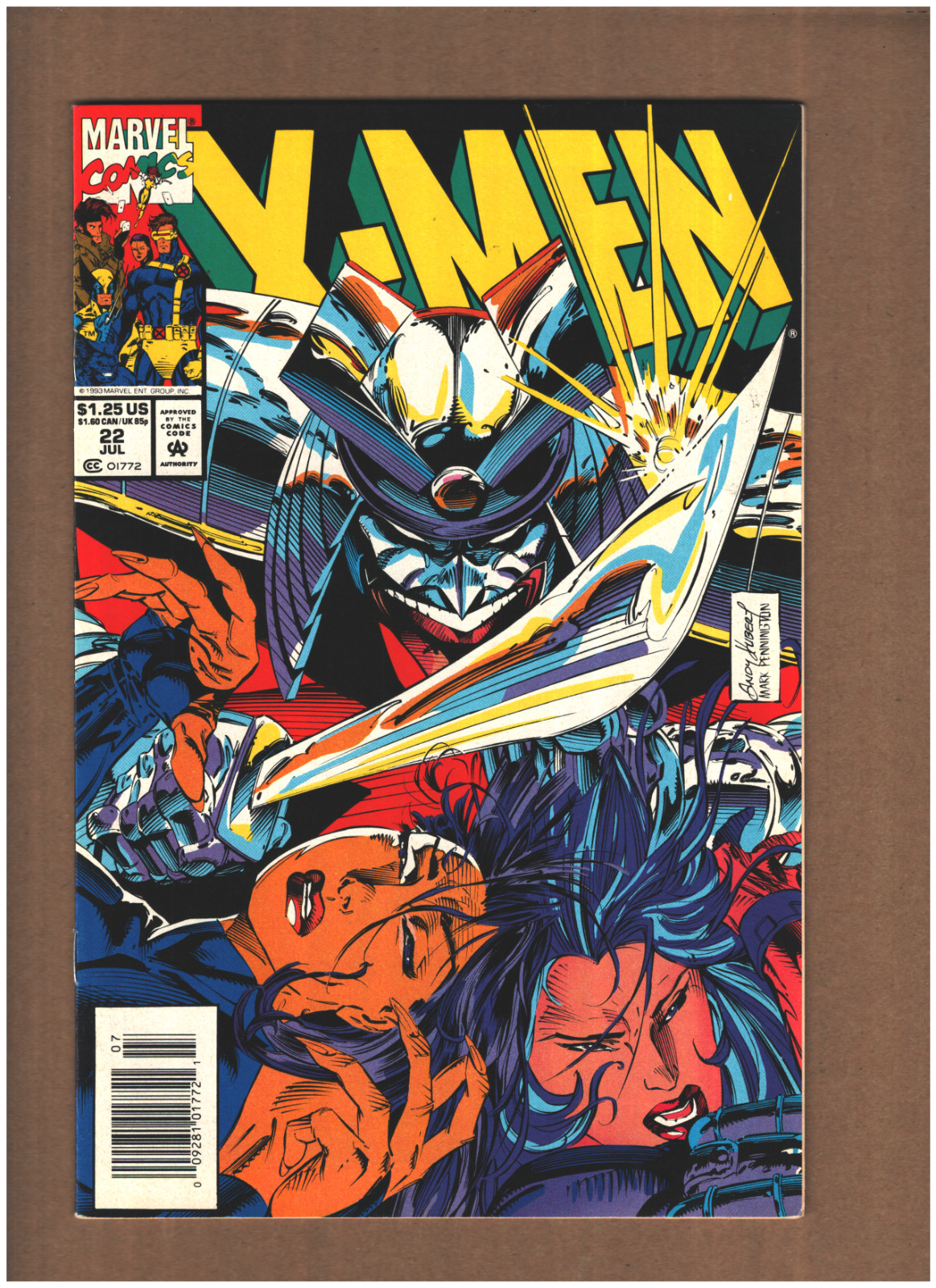 X-Men #22 Newsstand Marvel Comics 1993 WOLVERINE PSYLOCKE GAMBIT REVANCHE VF 8.0