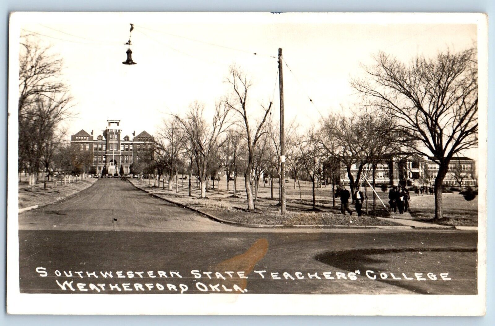 Weatherford Oklahoma OK Postcard RPPC Photo Southwestern State Teacher's College