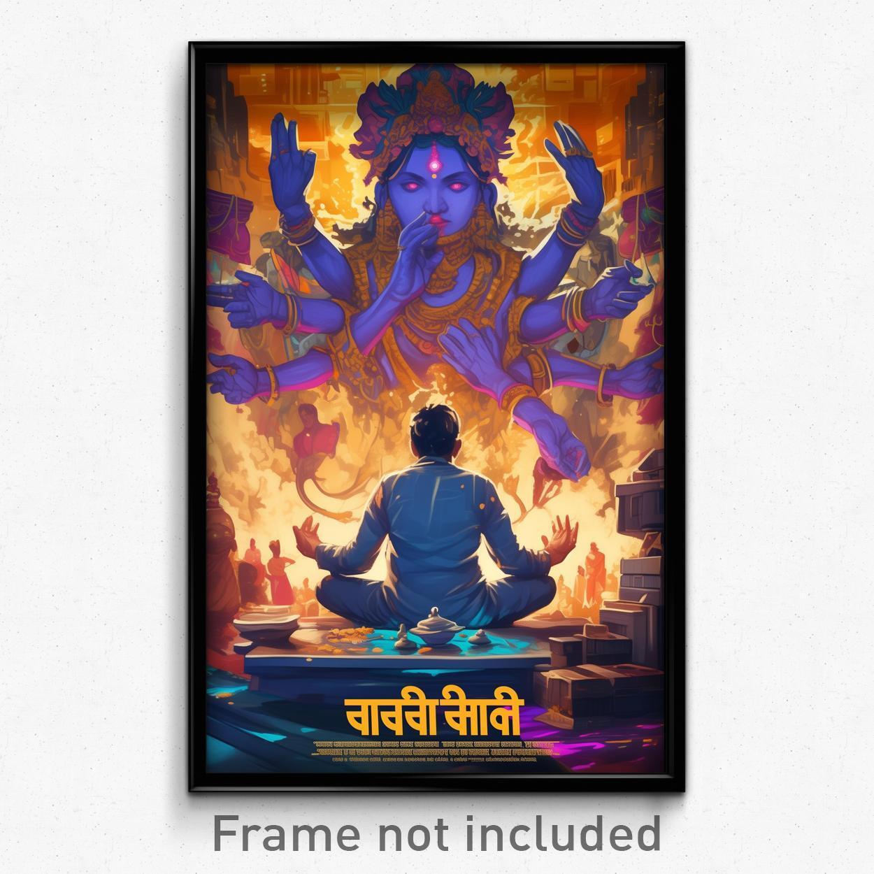 Bollywood Movie Poster - Prestigious Runoff (India Retro Hindi Film Art Print)