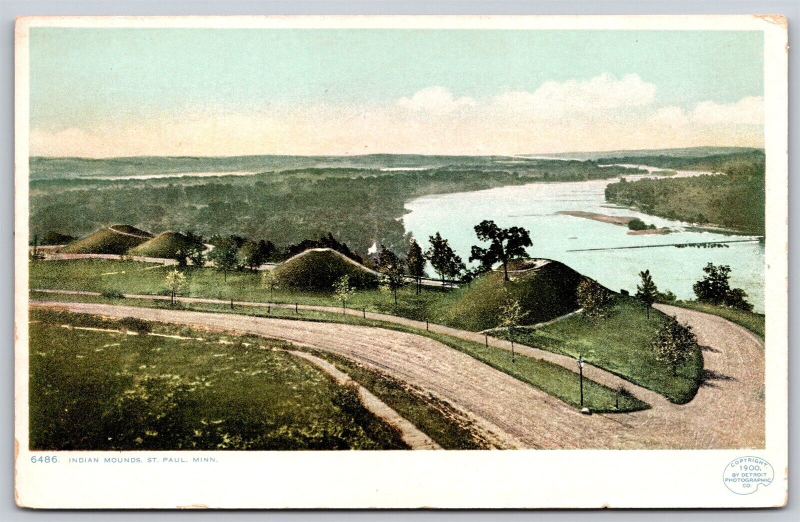 Postcard Indian Mounds, St Paul, Minnesota B143