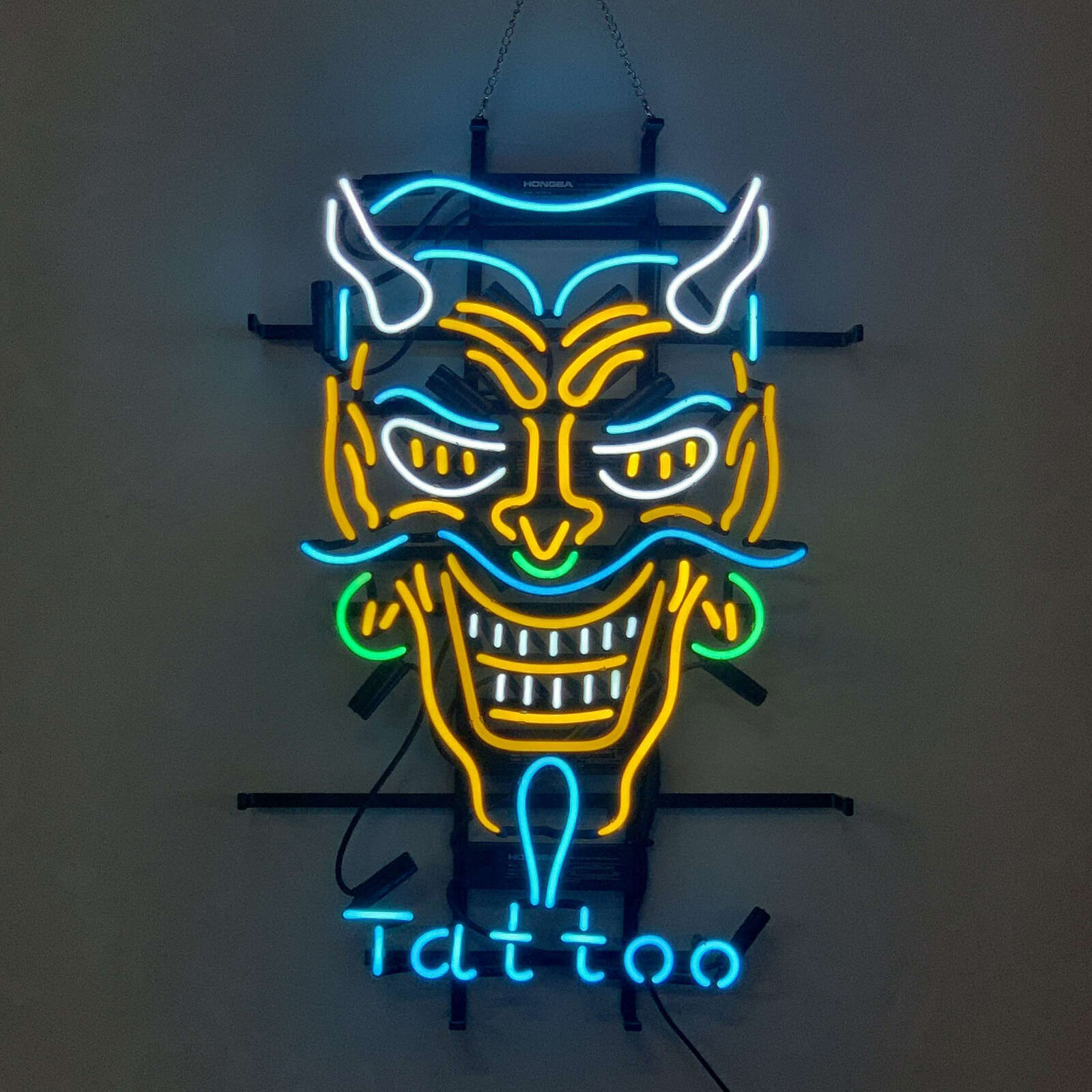 Tattoo Neon Sign Light Store Open Wall Hanging Handcraft Real Glass Tube 24\