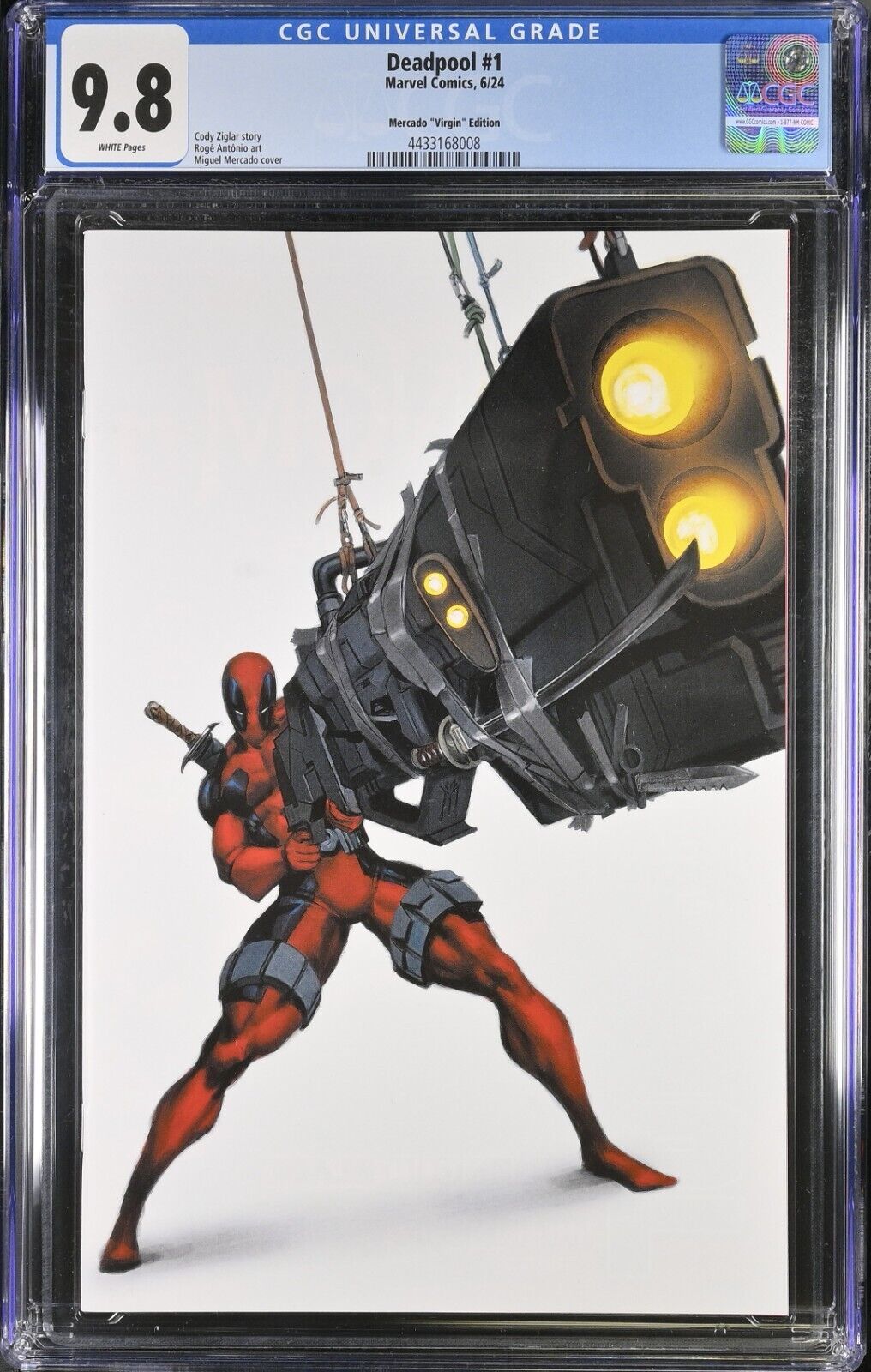 Deadpool #1 Mercado 1:100 VIRGIN CGC 9.8 Marvel 2024