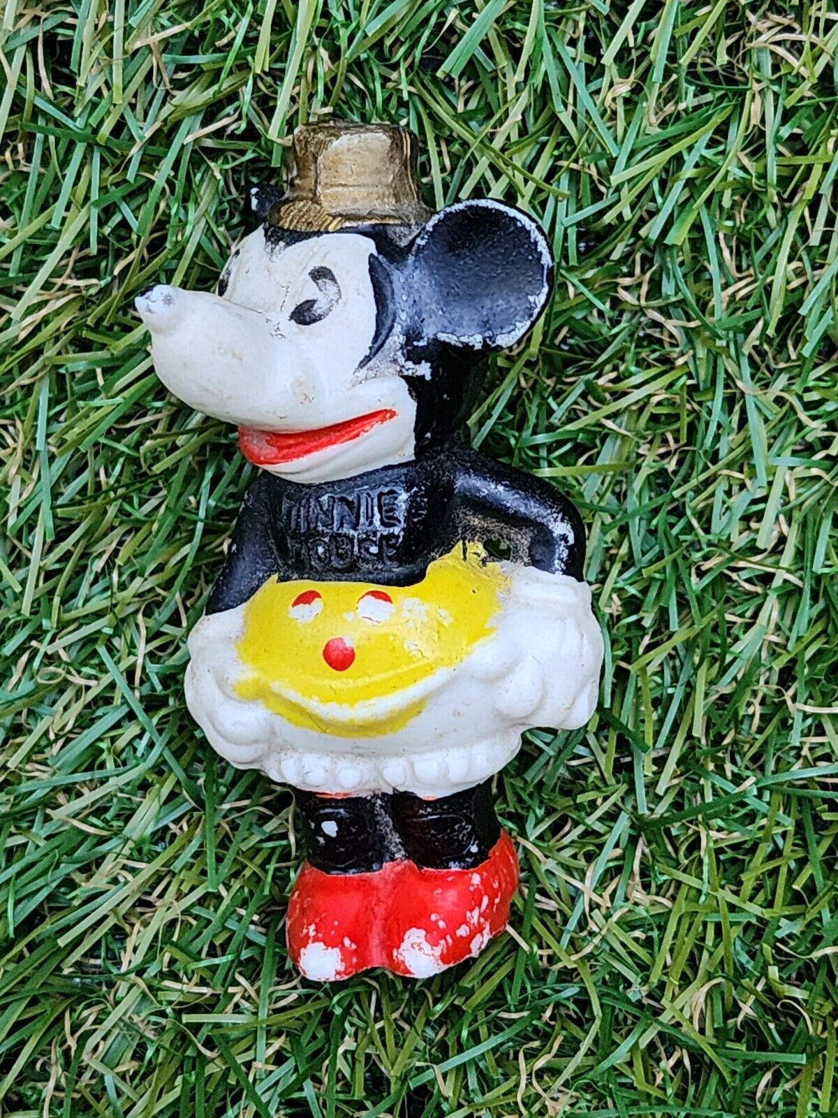 Vintage 1920s Minnie Mouse Bisque Figure Rare Walt Disney Japan 2.5