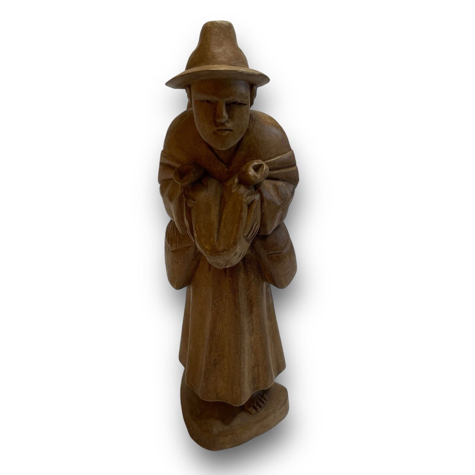 Vintage Wooden Hand Carved Man Figurine