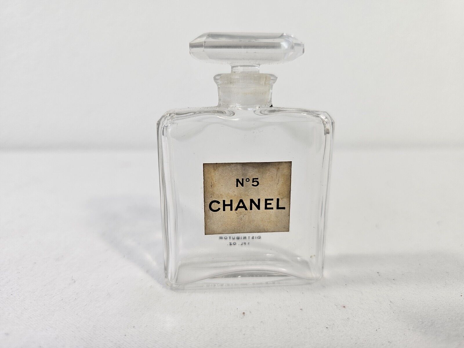 Vintage Chanel No 5 Perfume 1950's Bottle Empty 50 ml Glass Stopper. See Photos.