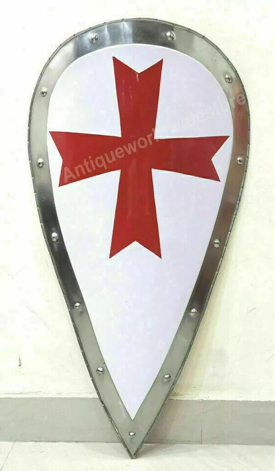Medieval Collectible Halloween 18 Gauge Knight Cross Armor Shield Replica