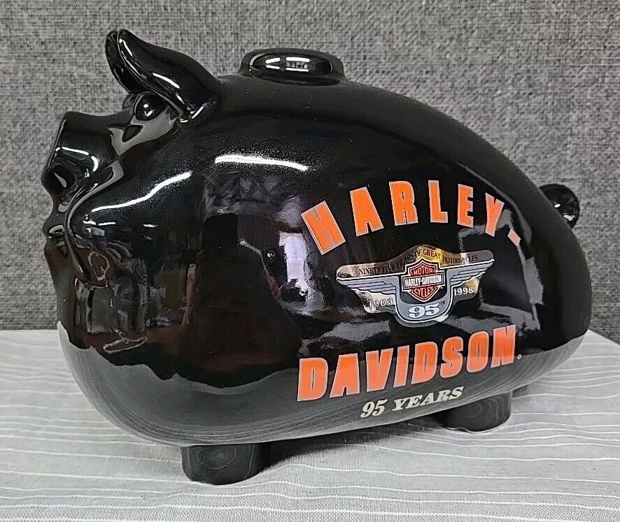 Vintage Large Harley Davidson 95th Anniversary Motorcycle Gas Tank Piggy Bank
