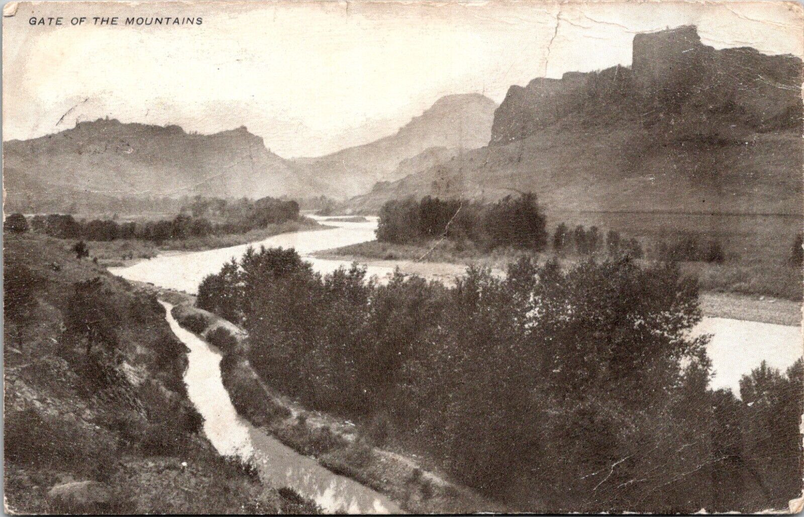 Helena, MT Montana Gate of the Mountains Antique 1907 Postcard I135