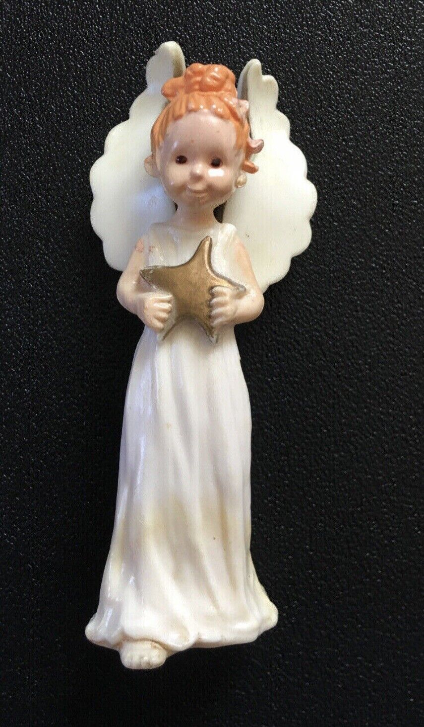 Rare 1974 New Sealed Hallmark Merry Miniature Christmas Angel Figure Decore