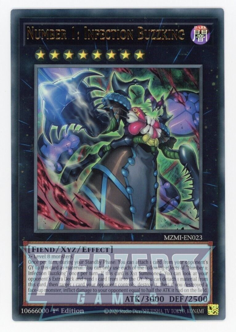 Yugioh Number 1: Infection Buzzking MZMI-EN023 Ultra Rare 1st NM
