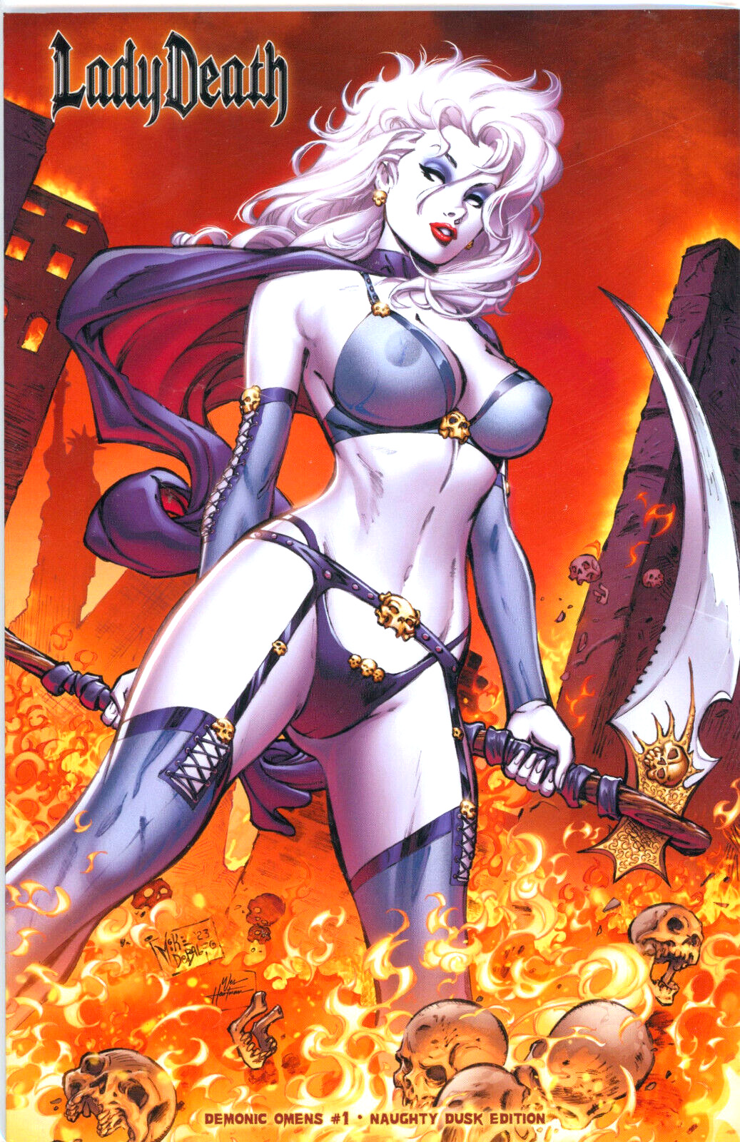 Lady Death Demonic Omens #1 DeBalfo Dusk Edition Coffin Comics