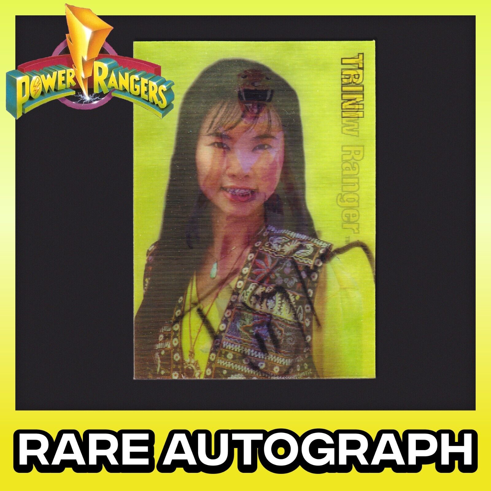 Thuy Trang Autograph *RARE* - Power Rangers Card, Series 2 - #12 Yellow Ranger