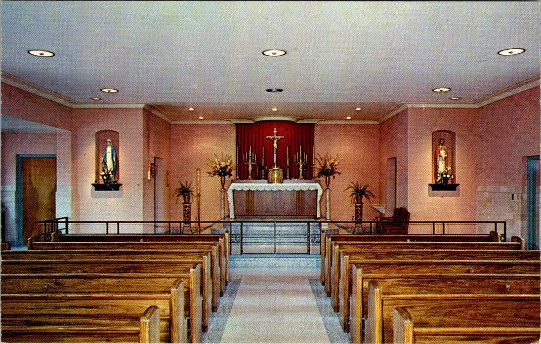 Williamsville, NY New York ST FRANCIS HOME FOR THE AGED~Chapel Interior Postcard