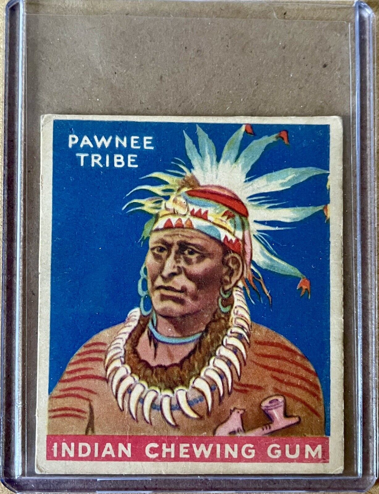 1933 Goudy Indian Chewing Gum ~ #4 Pawnee Tribe ~ Excellent