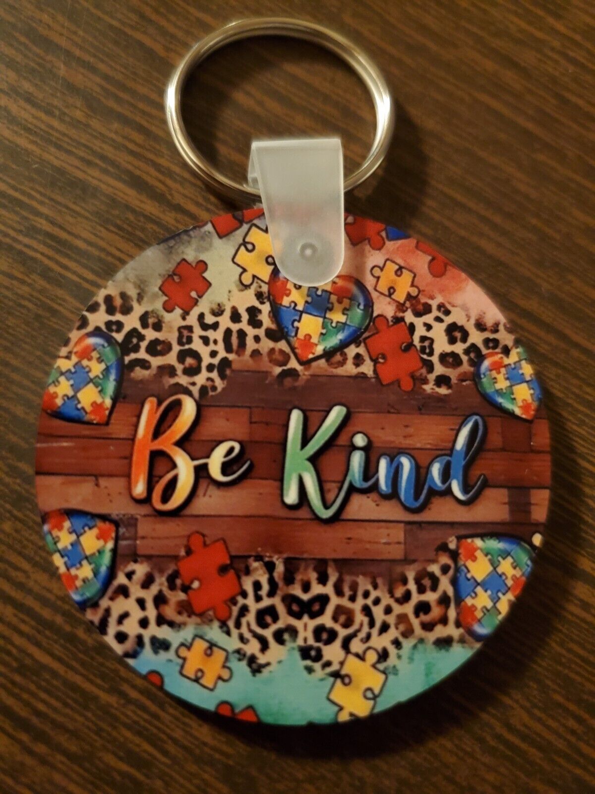 Be Kind Autism Keychain.  