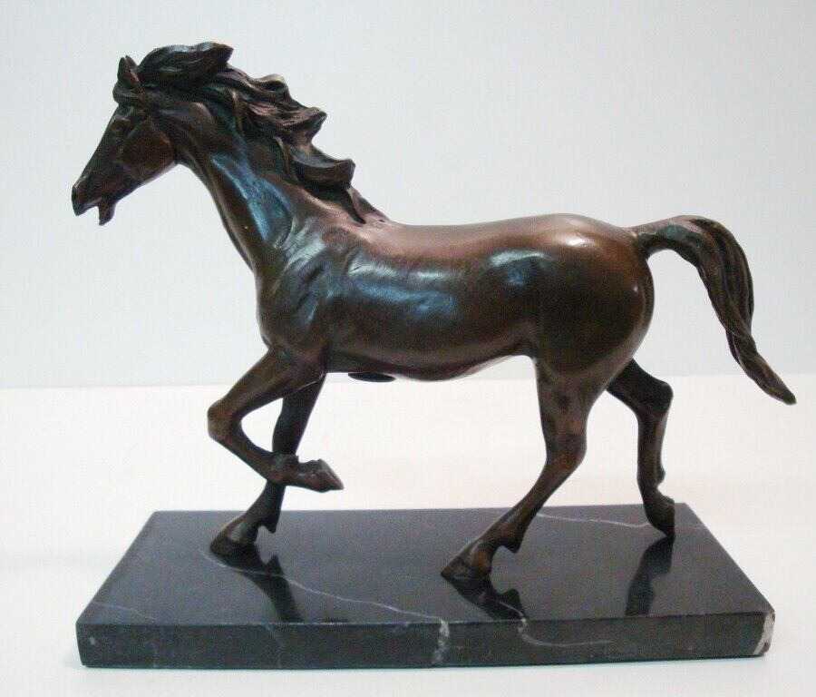 Horse Sculpture Statue Chicken Animal Art Deco Style Art Nouveau Bronze