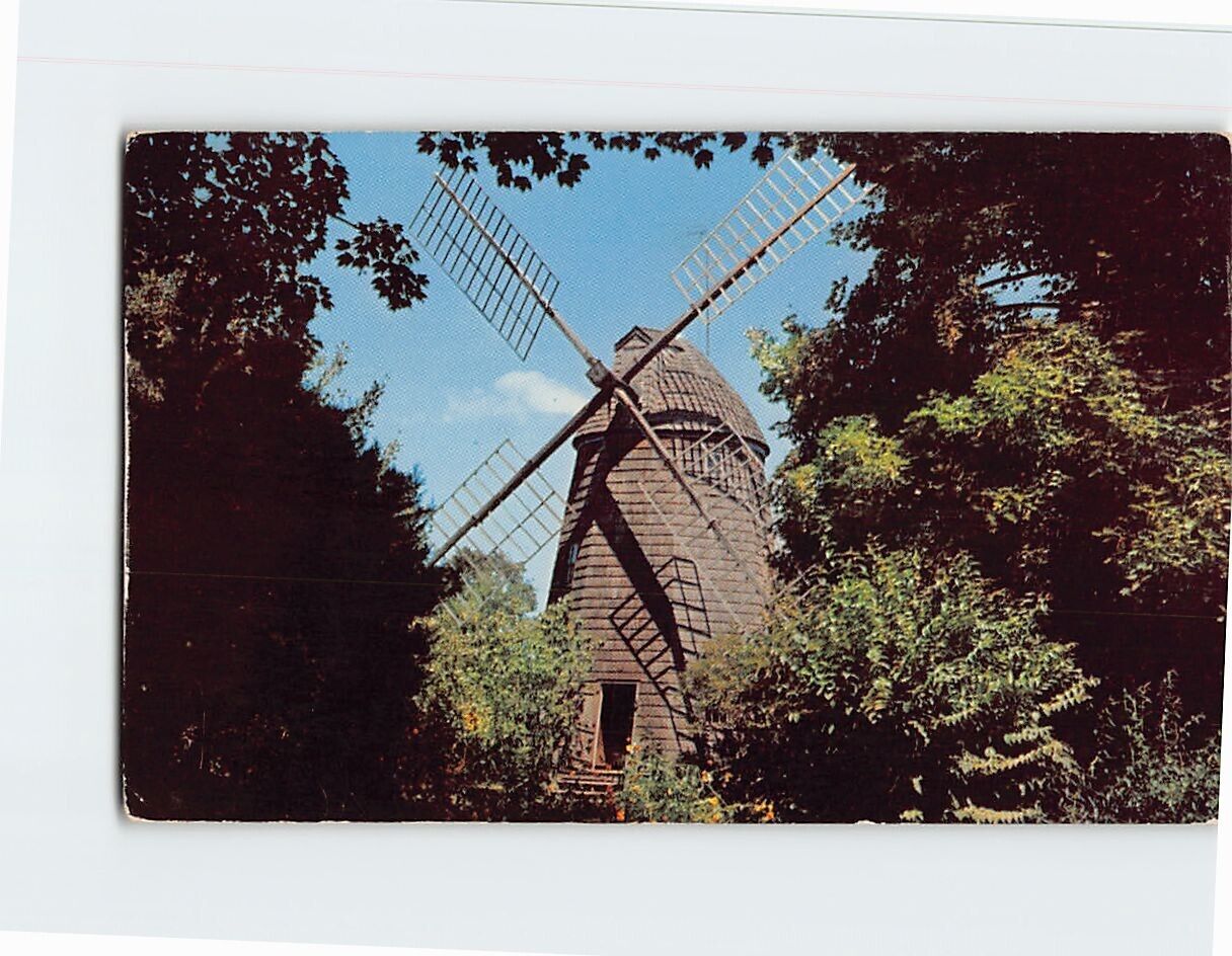 Postcard Home Sweet Home Windmill Long Island New York USA
