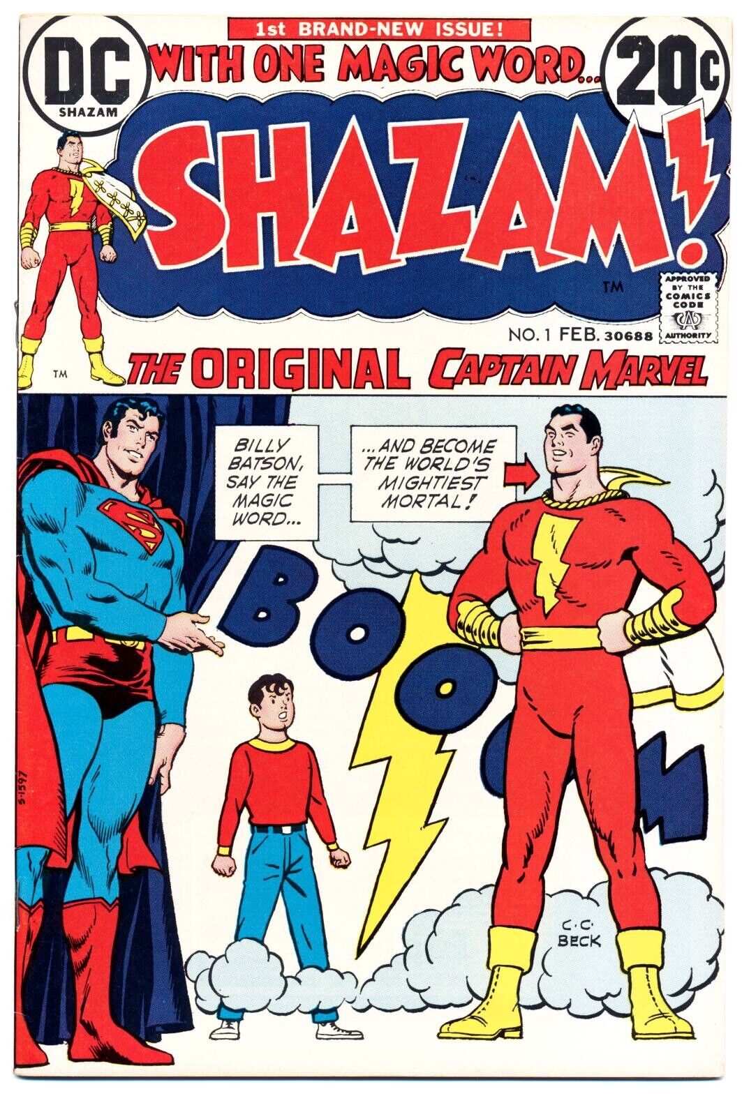 SHAZAM #1 F, Captain Marvel, DC Comics 1973